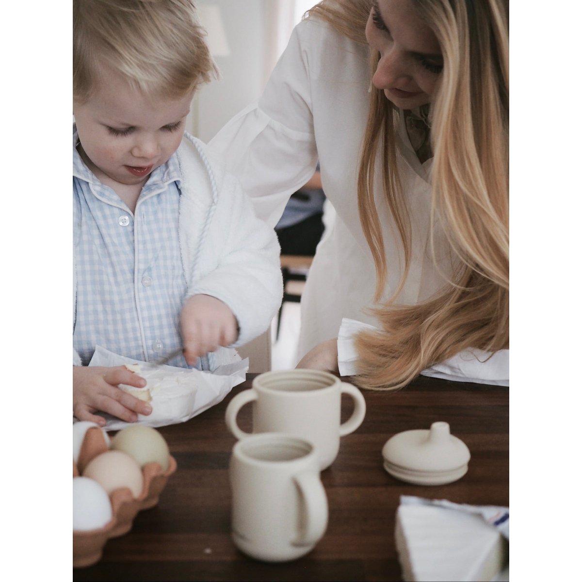Silicone Spill Proof Cup - Oyster Beige