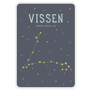 Milestone Geboorteposter sterrenbeeld - Vissen