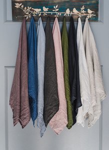 Linen Bath Towels, Set of 3