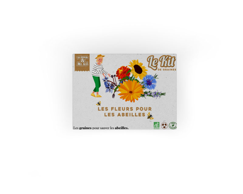 Fiori per Api - Kit giardinaggio tematico - Kit creativo - Fai da te - Regalo Natale