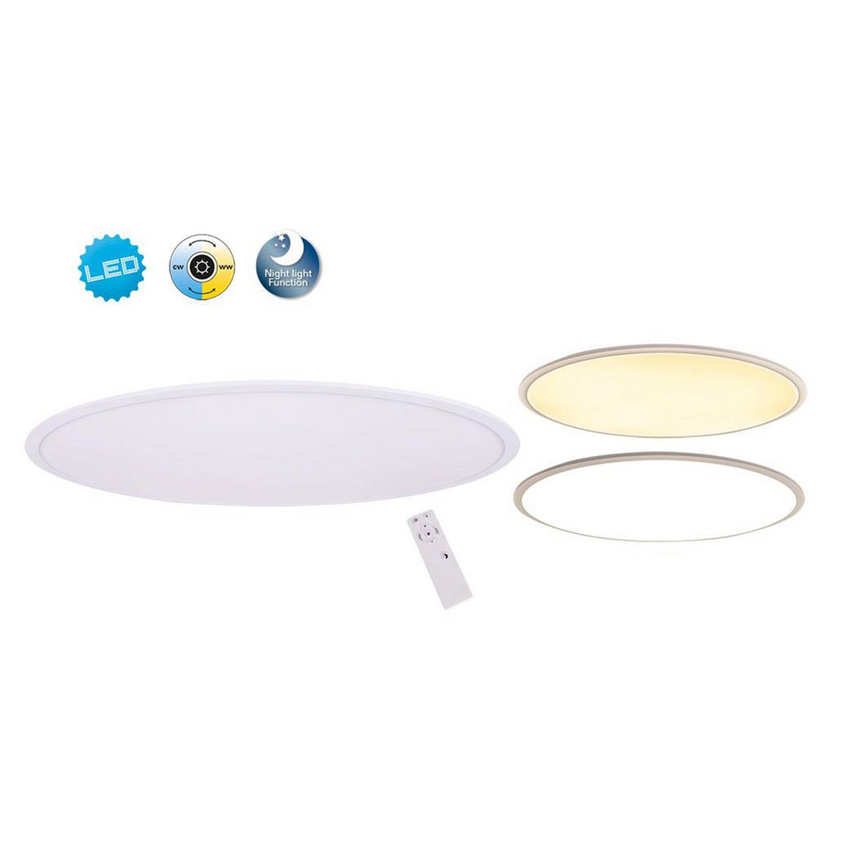 LED loftslampe "Sorrent" Oval 60x30cm