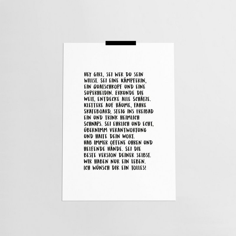 Hey girl / poster