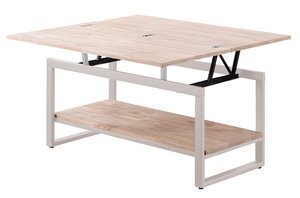 HUB- UND AUSZIEHBARER COUCHTISCH STEVE NORDISH EICHE / WEISS. OK1089