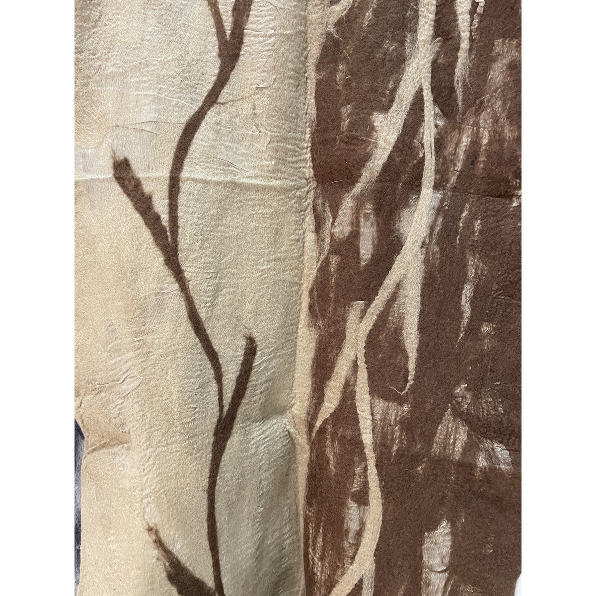 Scarf | Silk | Mernino wool | beige-brown | Handmade | Fair Trade | Nepal