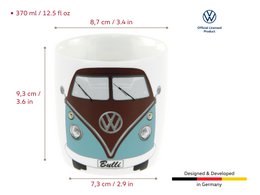 Volkswagen VW T1 Bus Kaffekrus 370ml i gaveæske - Front/Benzin & Brun