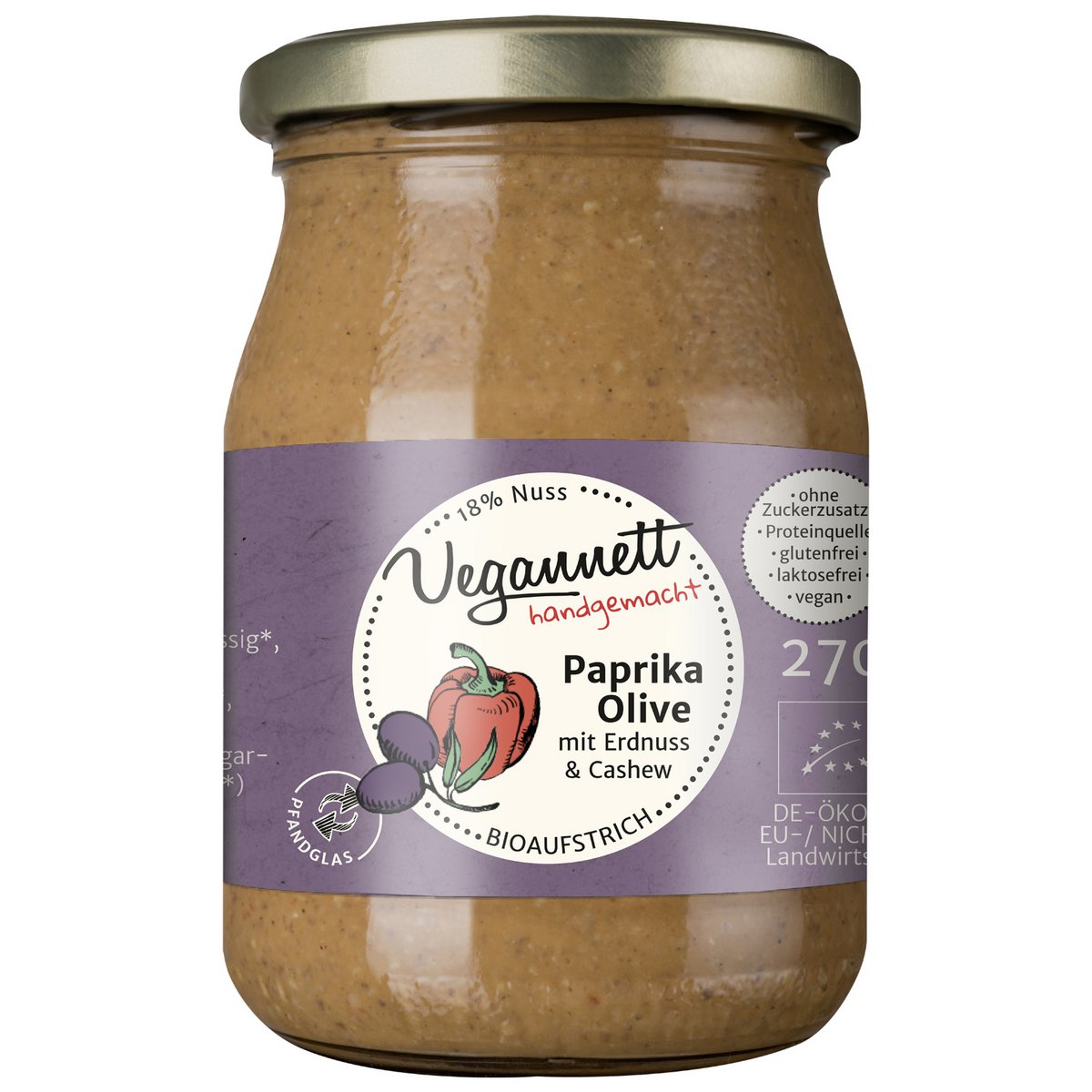 Organic paprika-olive spread