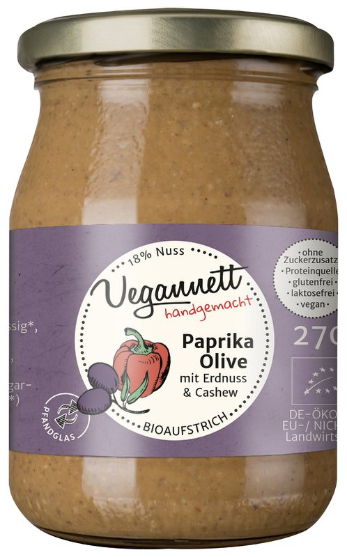 Organic paprika-olive spread