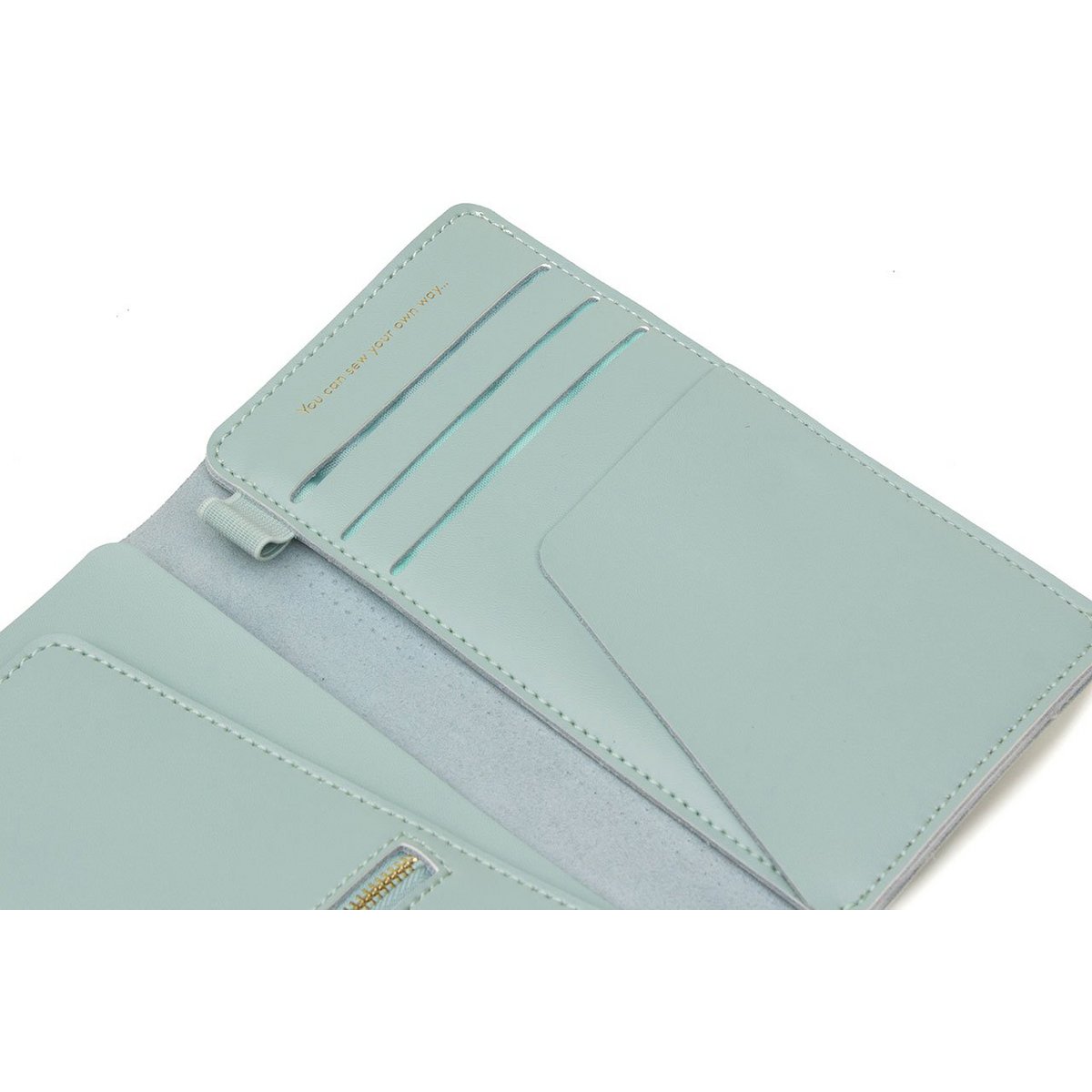 Stitch Travel Wallet - Mint