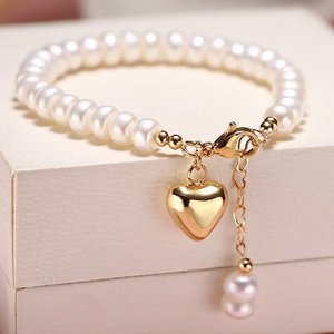 Zeitlose Süßwasserperlen-Perlenarmband-für-schlanker Arm