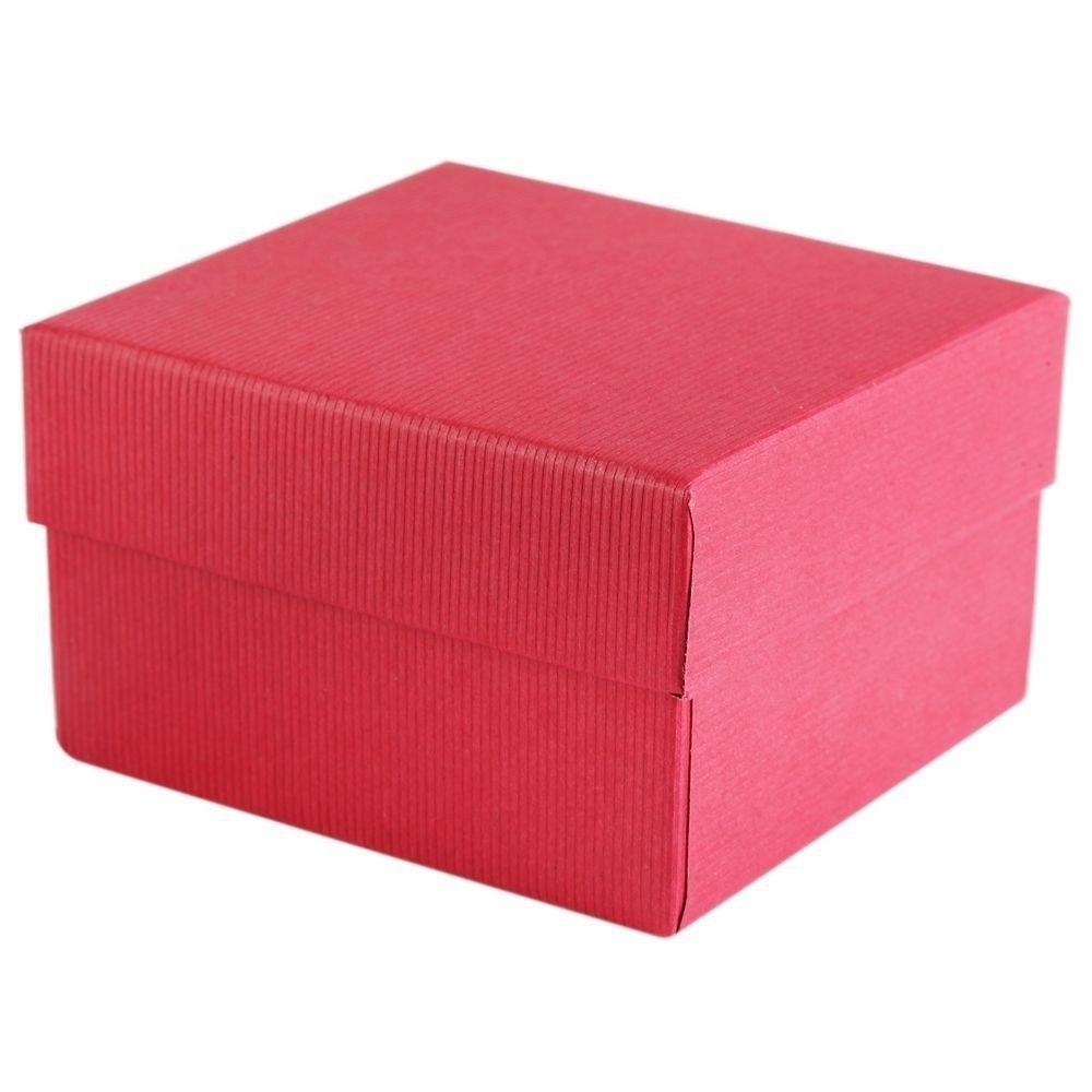 Uhrenbox, Pappe, 12 Stück, rot (8 cm x 8,5 cm x 5,5 cm)