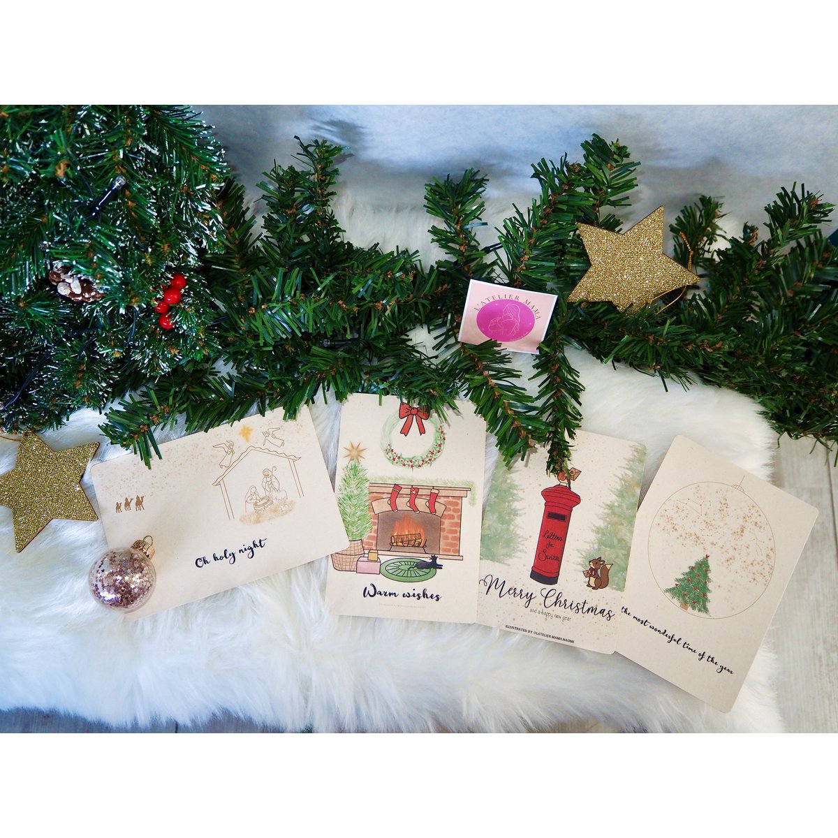 Christmas card 'Glass Christmas bauble'