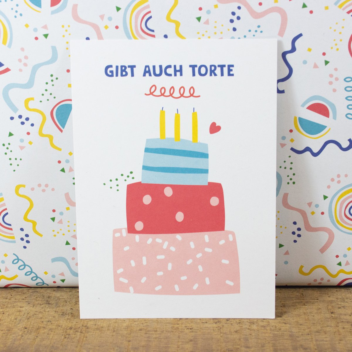 Postkarte Gibt auch Torte