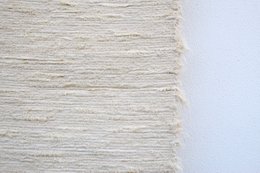 Tappeto medio in cotone color crema da 140/70 cm
