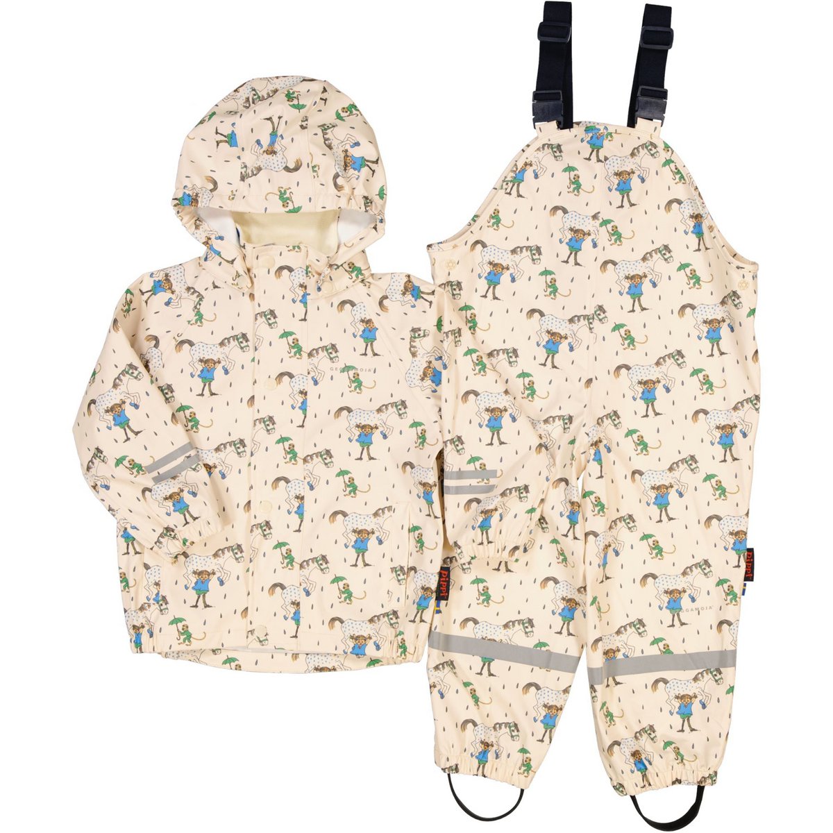 Completo antipioggia Pippi Calzelunghe Beige