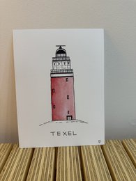 A5 Print lighthouses Wadden Islands