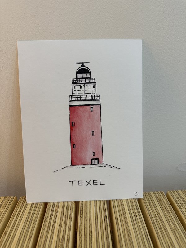 A5 Print lighthouses Wadden Islands
