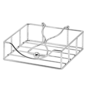 EDZARD napkin holder Atlas, for paper napkins, noble silver-plated, tarnish-protected, 19 x 19 cm