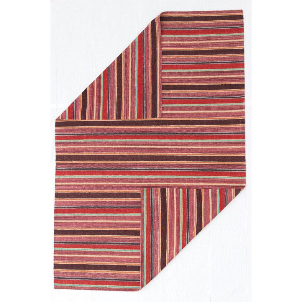 Hazan Kelim Stripes-H Violet Turquoise