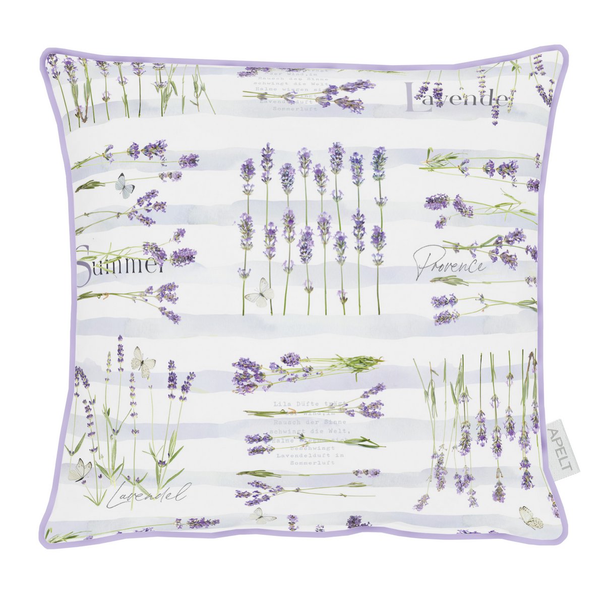 7304 Kissen weiß / flieder / lila / grün - 39X39