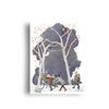 postcard - series 'Christmas' - 'how to get that tree home' - parents and teenagers