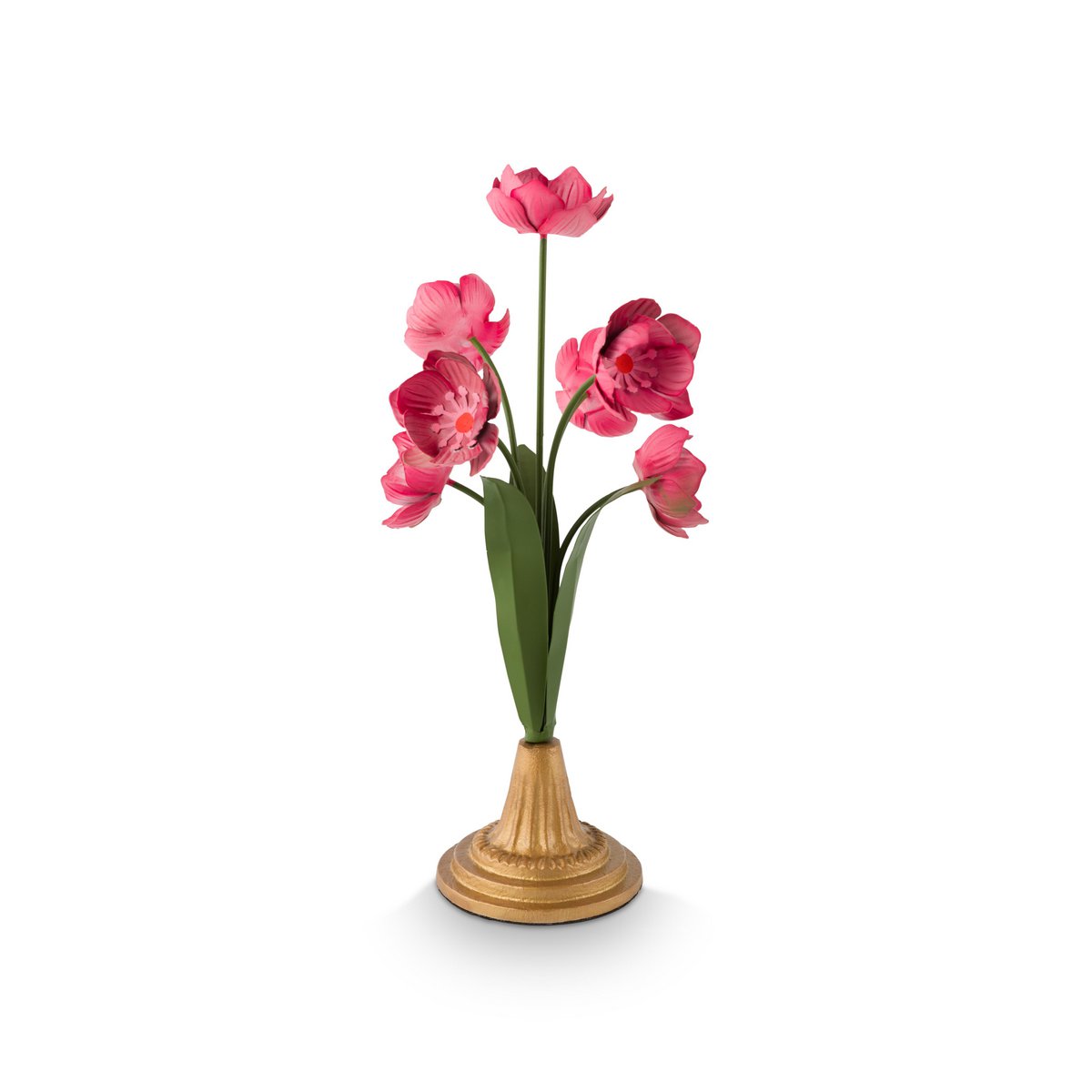 Deco Flower Metal Pink 36cm