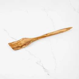 Spatule en bois d'olivier | Ciré de qualité alimentaire | Tourneur plat