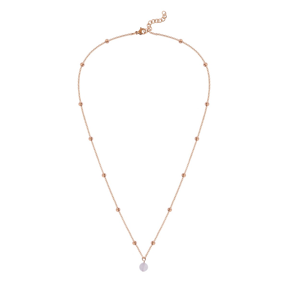 Collar de cuarzo rosa