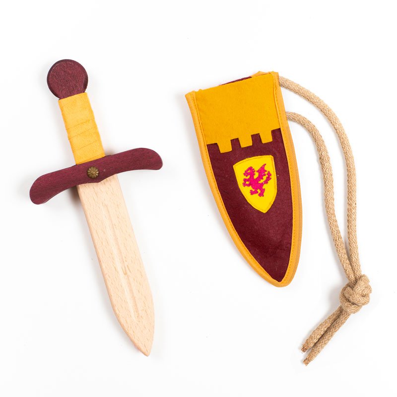 DAGGER KAMELOT + POUCH  "BURGUNDY" - ST406FD