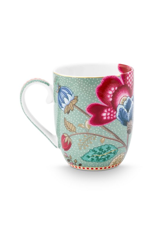 Set/2 Mugs Small Blooming Tales Fantasy Blue