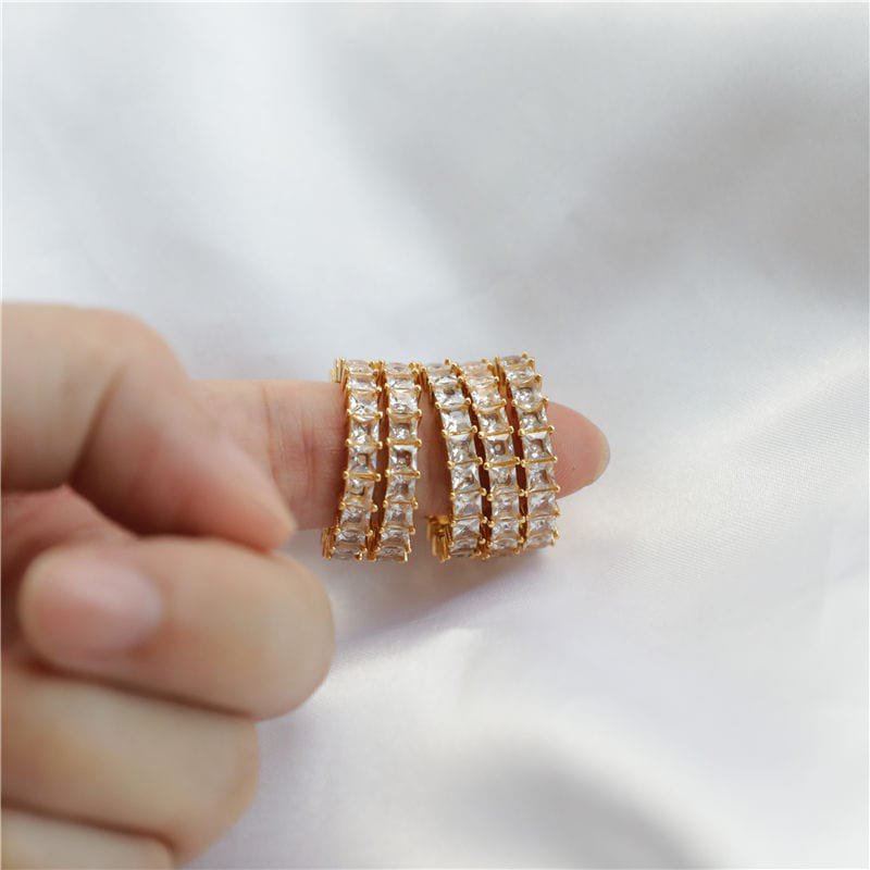 Square Eternity Crystal Band