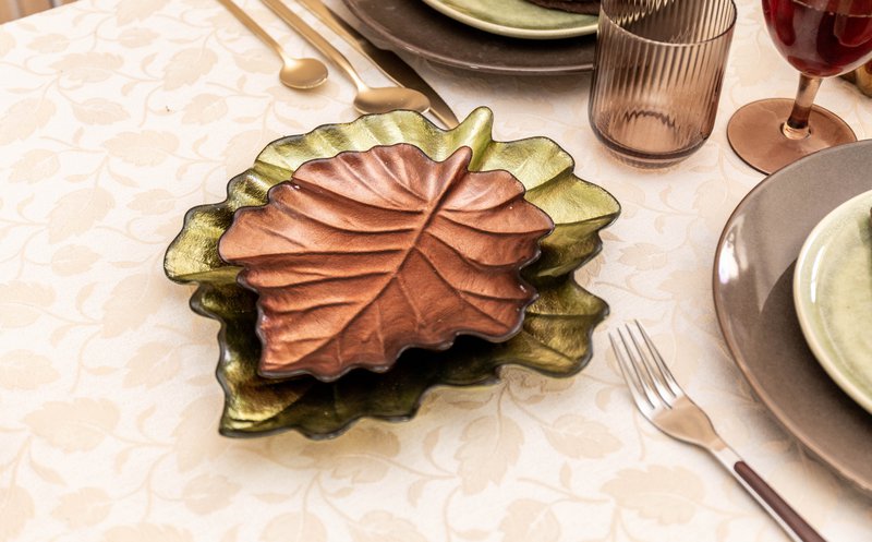 BROWN LEAF CUP 21X22X3CM
