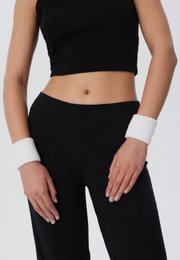  White sweatband pack of 3, suitable for sports and fitness activities.