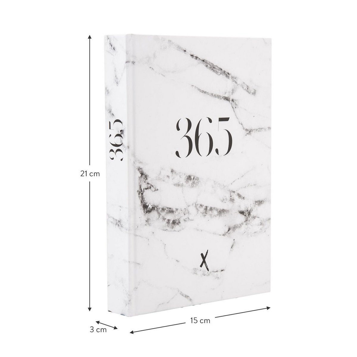 Notebook "365", A5, marble white