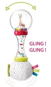 Sophie the giraffe soft maracas rattle in white gift box