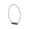 Metalen ring eivormig, staand met voet, 24x35cm, zwart