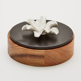 Trææske og porcelænsblomst 15 cm - PALMI