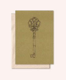 Duurzame kaart + envelop | Sleutel | Karton