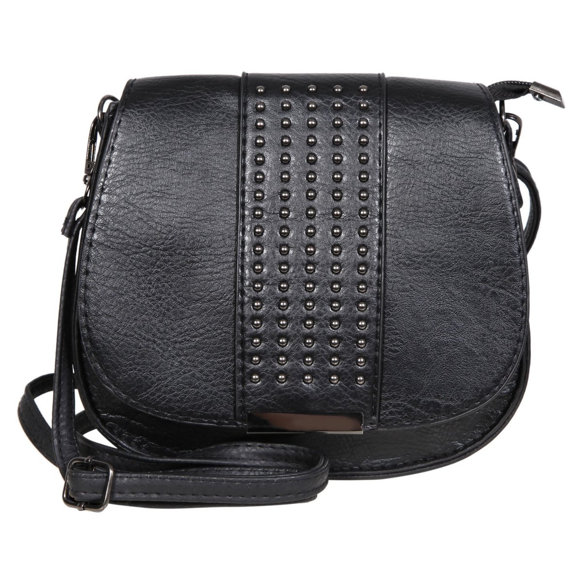 Sac à main pour femme en simili cuir, noir