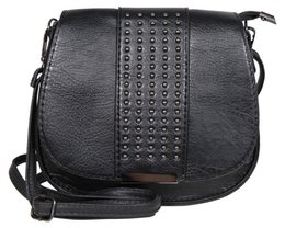 Borsa a mano da donna in similpelle, nera