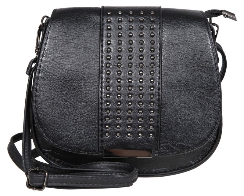 Women's handbag made of imitation leather, black