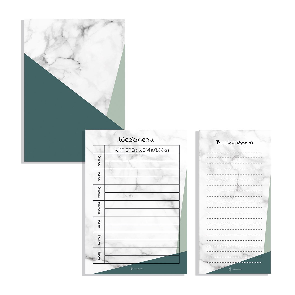Planer Set Marmor