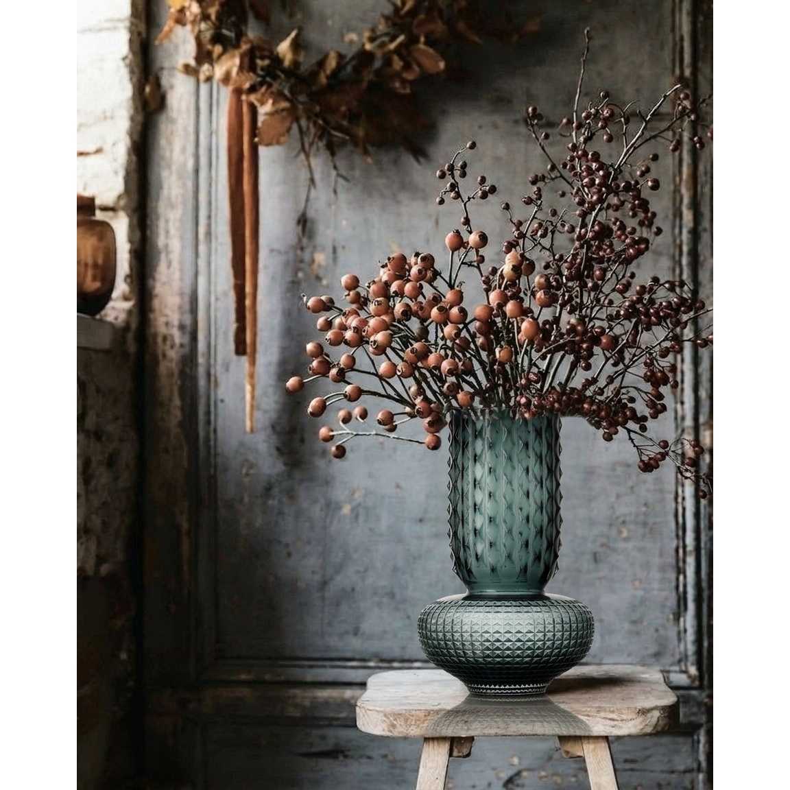 Die Sapphire Jewel Vase – Blau – L