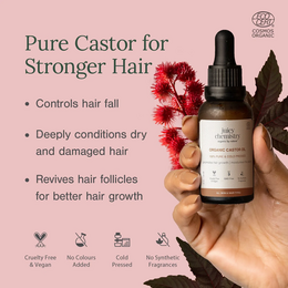 Organic Castor Cold Pressed Carrier Oil - 30ml