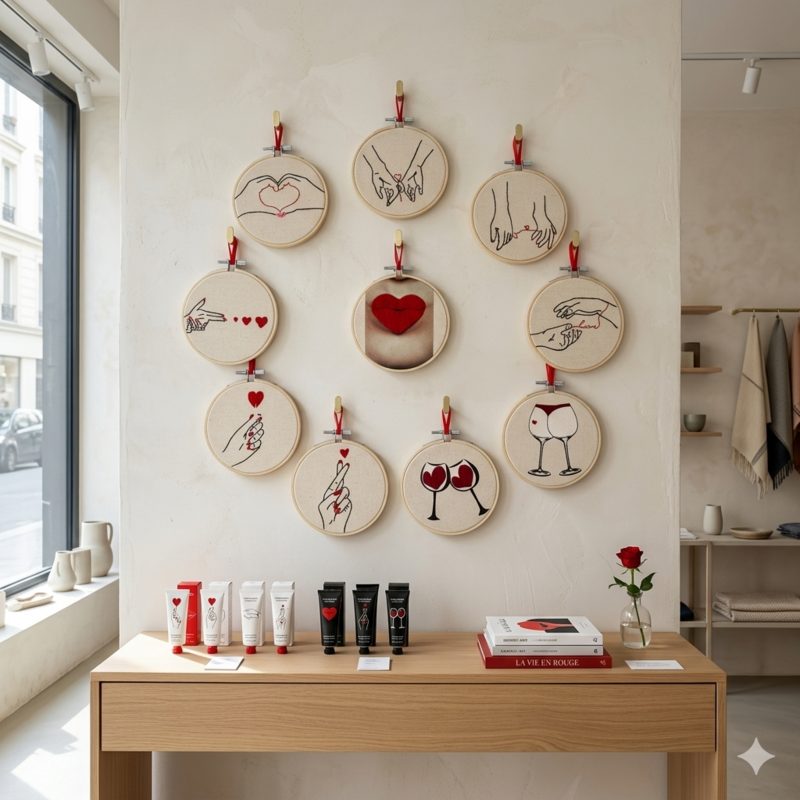 Love Mini Embroidery Bundle – Handmade Wall Art Set (10 pcs)