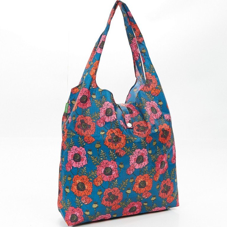 Torba na zakupy poppy granatowy nylon z recyklingu