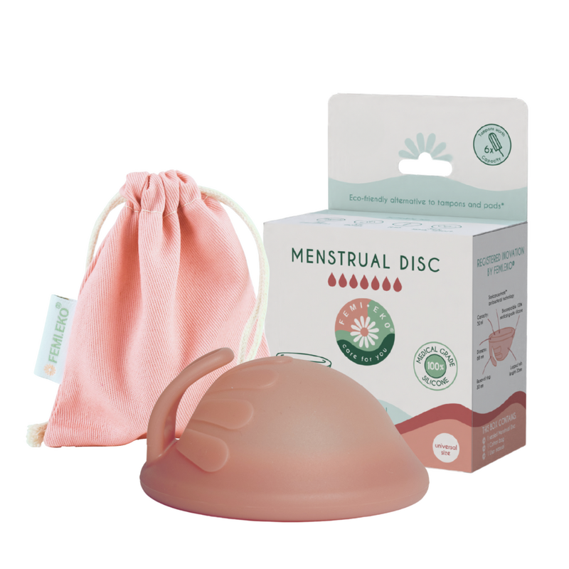 Femi.Eko® universele menstruatieschijf – Duurzaam, herbruikbaar, hoog comfort, capaciteit van 50 ml