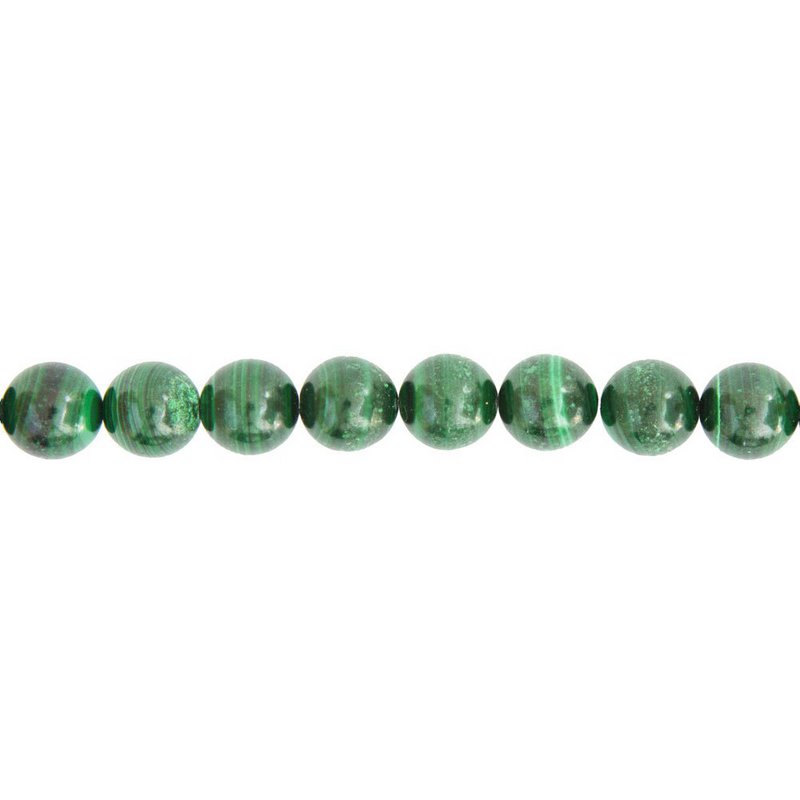 Malachitfaden – 12 mm Kugelsteine