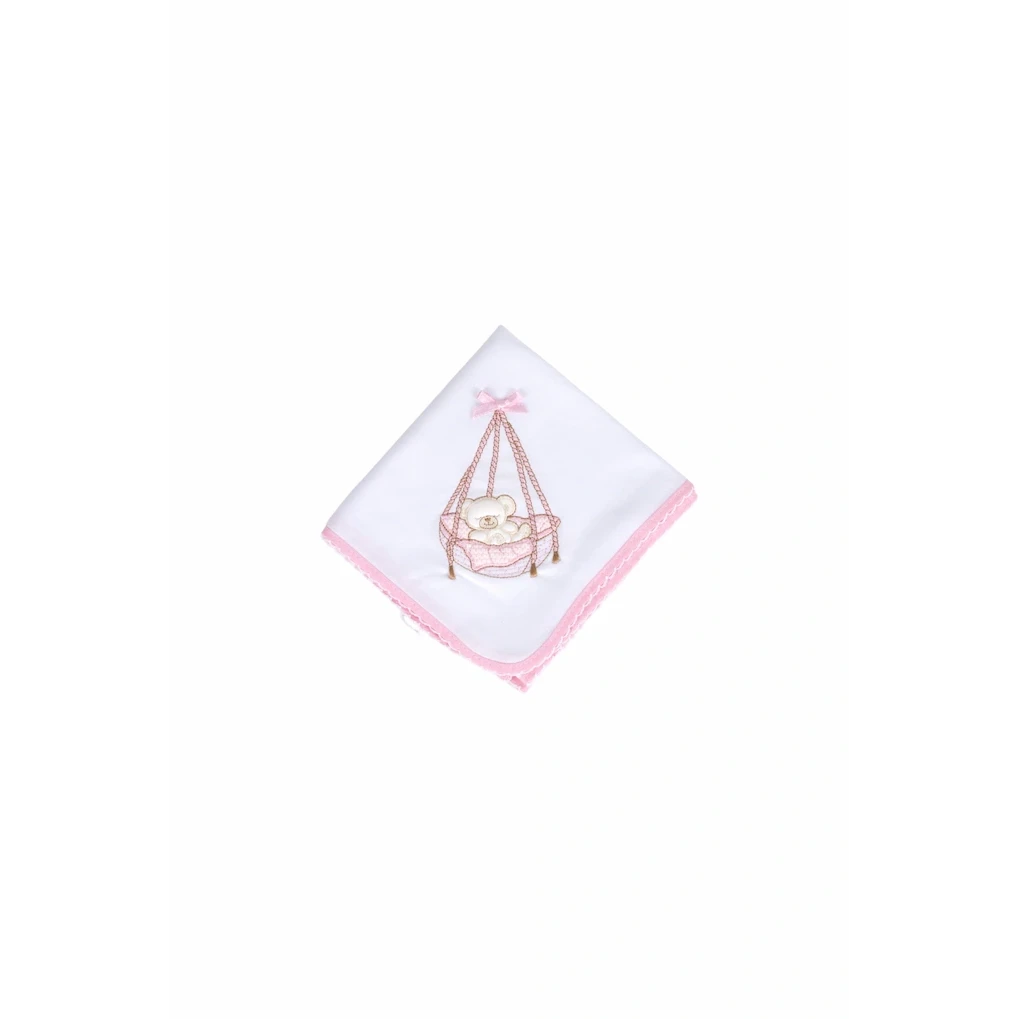 Baby Muslin Cloth, Bear in a Cradle