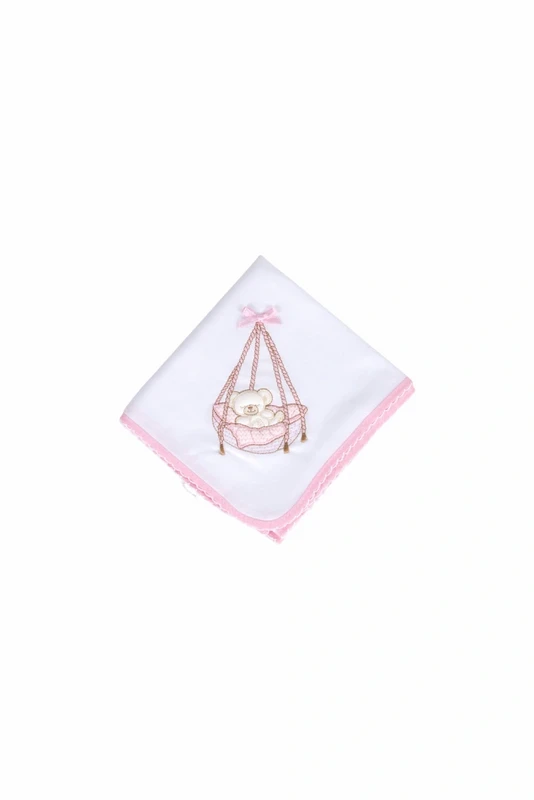 Baby Muslin Cloth, Bear in a Cradle