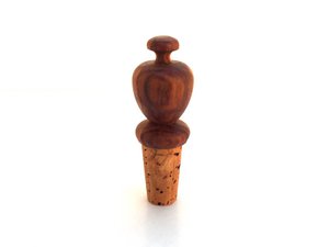 Bottle cap apple stopper cork made of olive wood